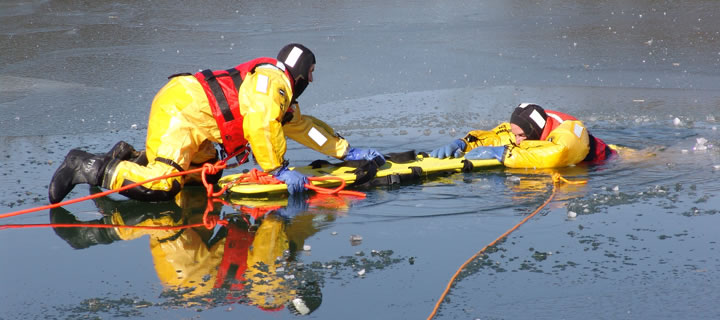 Ice Back Board rescue
